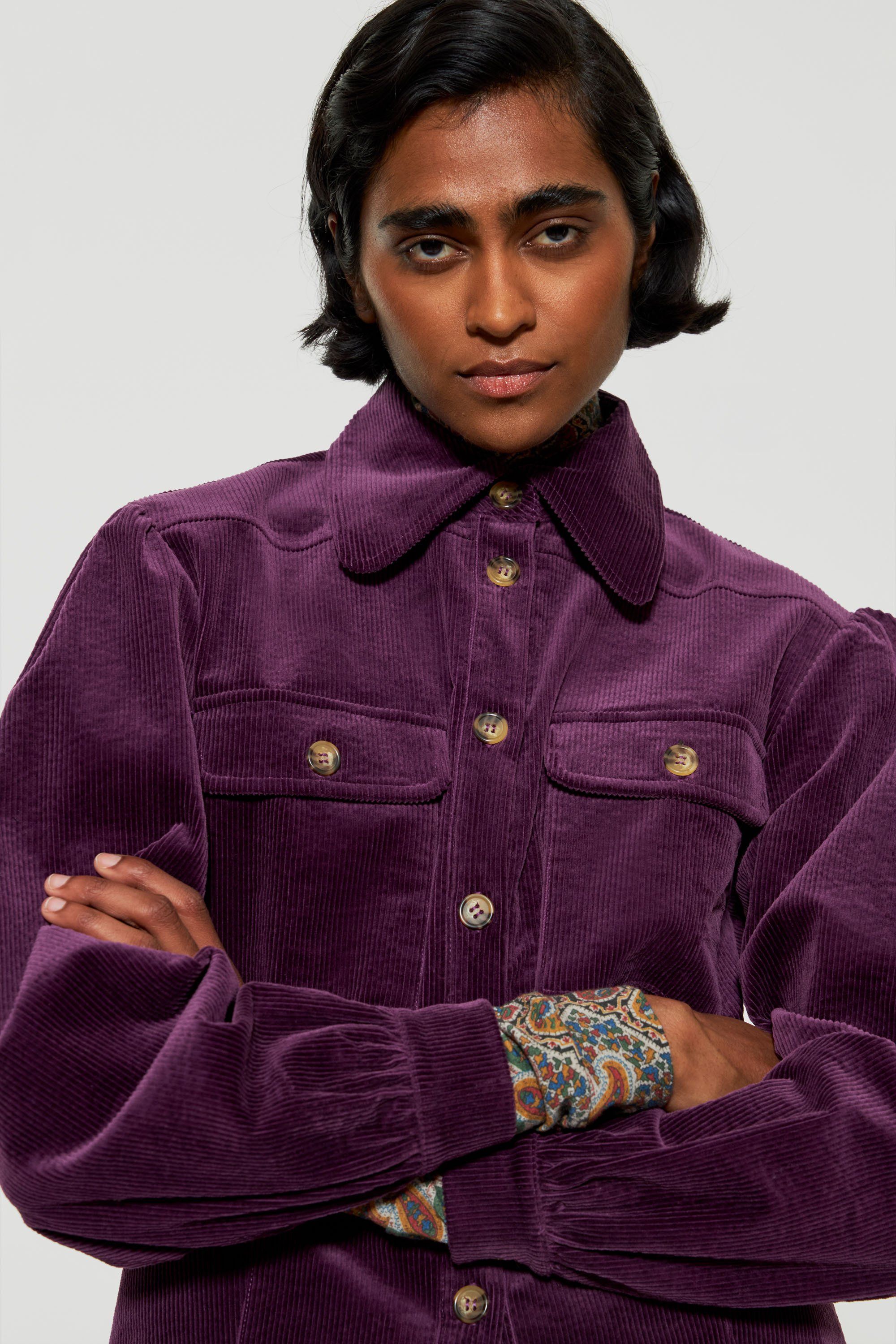 Purple corduroy jacket mens sales