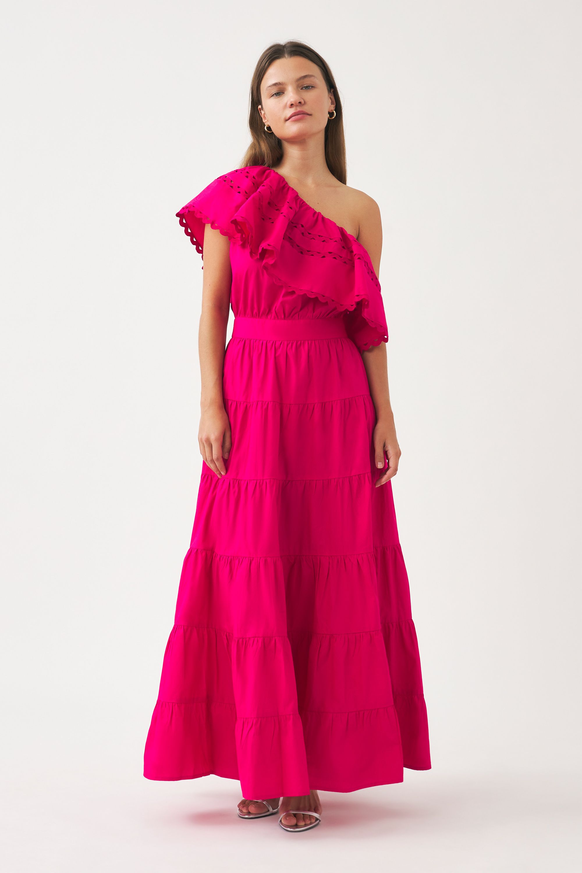 FUSCHIA asymmetrical maxi dress Bohemian and demi couture maxi dress ANTIK BATIK