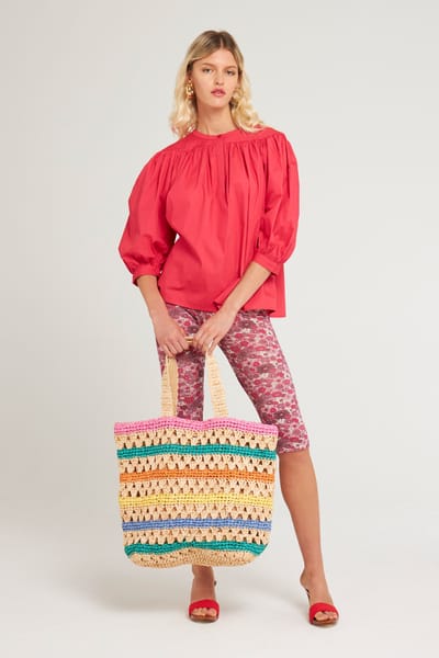 Antikbatik Gran bolso tipo capazo de rafia Yoli