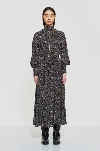 Antikbatik Robe longue imprimée Elie