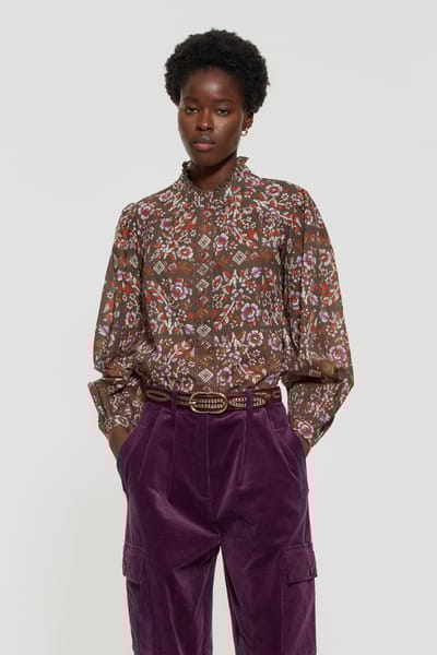Antikbatik Chemisier imprimé Flora