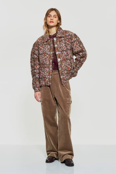 Antikbatik Veste matelassée imprimée Flora
