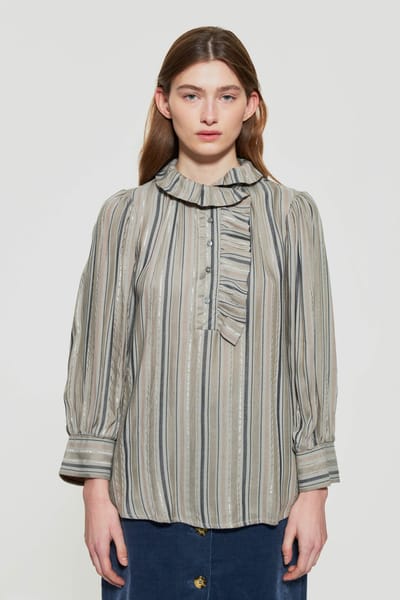 Antikbatik Edward striped blouse