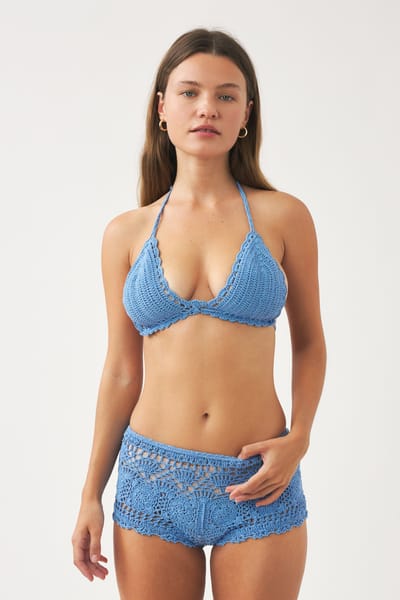 Antikbatik Ensemble Bikini Crochet Evy - Bleu