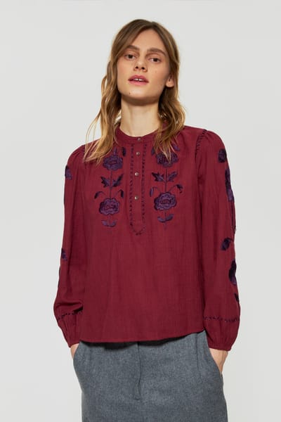 Antikbatik Isla embroidered blouse