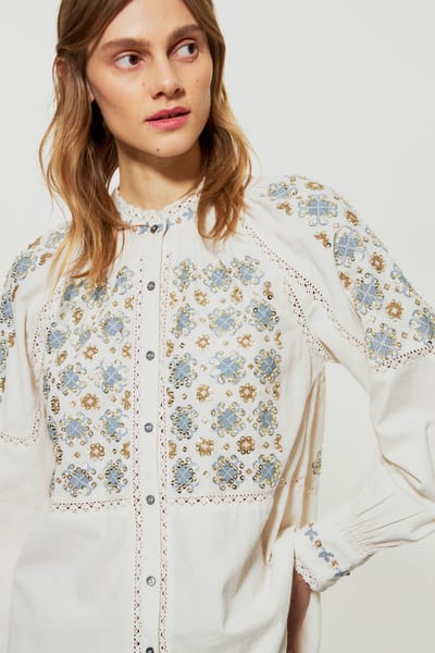 Antikbatik Joana sequin-embroidered blouse