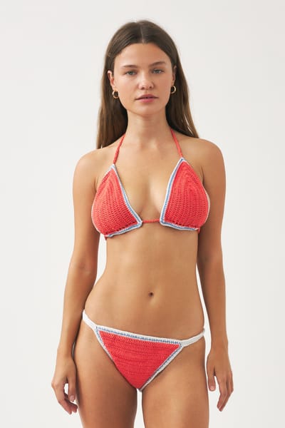Antikbatik Melany Modell  -  Bikini Set - Koralle  