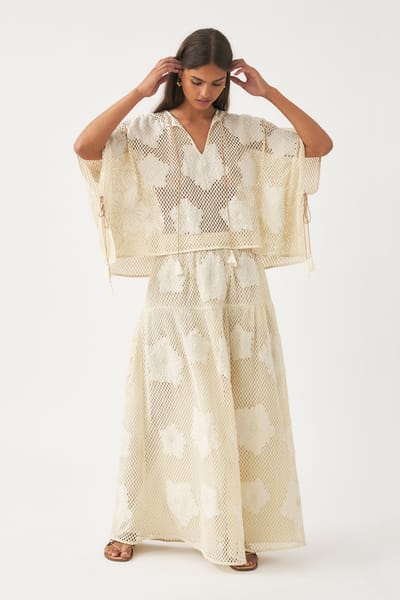 Antikbatik Embroidered mini kaftan Aloni