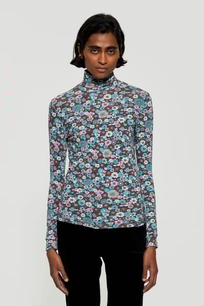Antikbatik Pink print turtleneck