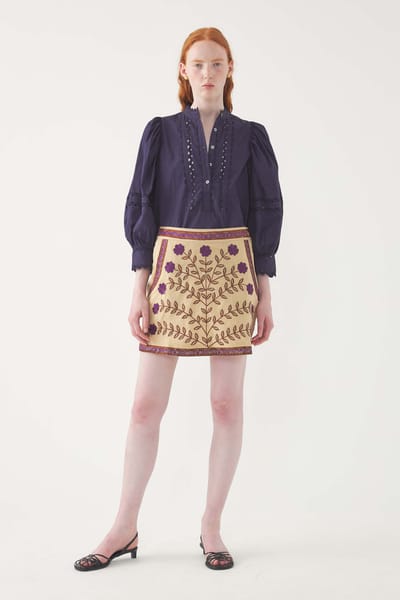 Antikbatik Falda bordada Ary