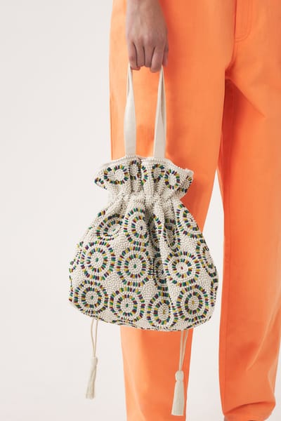 Antikbatik Pearl-embroidered bag Baramba