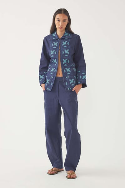 Antikbatik Pantaloni ricamati Berenice
