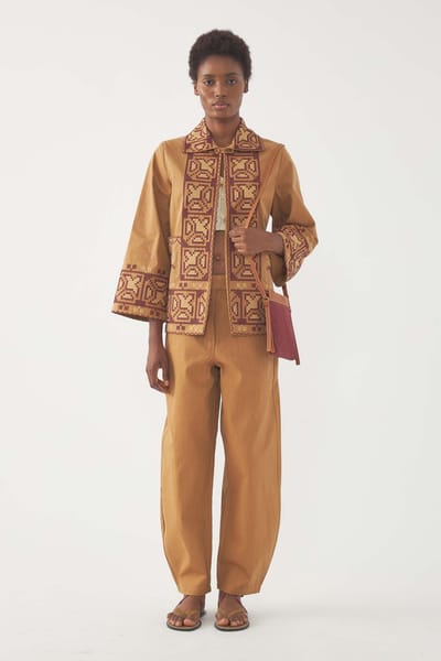 Antikbatik Pantaloni ricamati Berenice