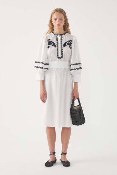 Antikbatik Vestido bordado Dalli