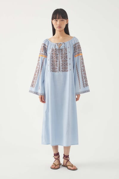 Antikbatik Embroidered Dress Edna
