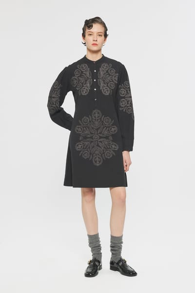 Antikbatik Eglantine Embroidered mini dress