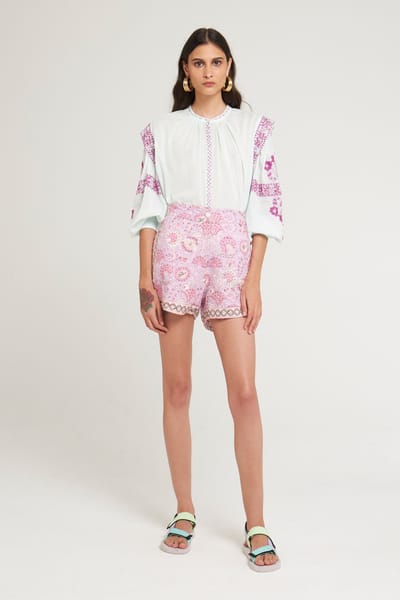 Antikbatik Flavie print shorts