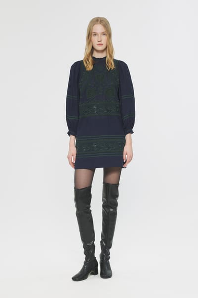 Antikbatik Hugarian Embroidered mini dress