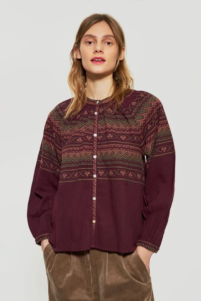 Antikbatik Luna embroidered blouse