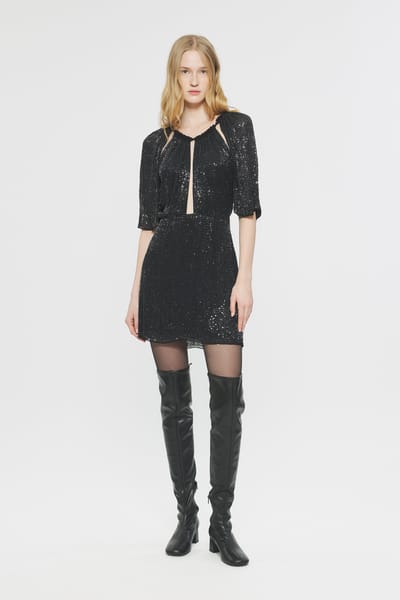 Antikbatik Lune Sequin mini dress