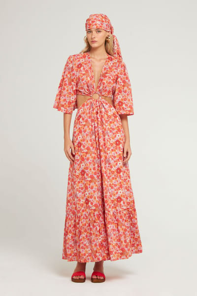 Antikbatik Marty cut-out dress