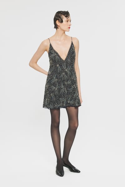 Antikbatik Robe courte à sequins Matari