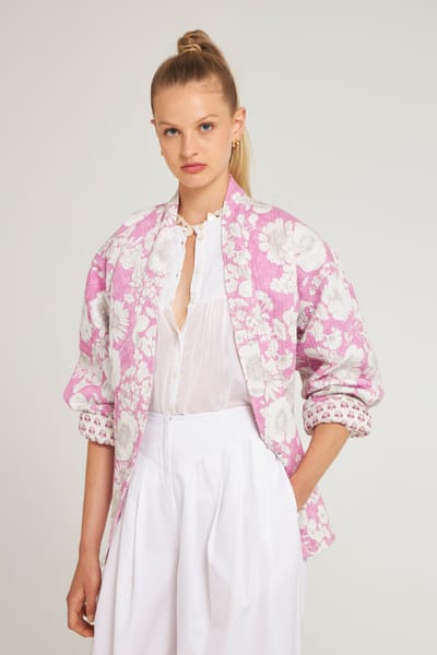 Antikbatik Peony quilted jacket