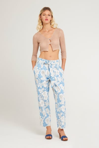 Antikbatik Pantaloni trapuntati Peony