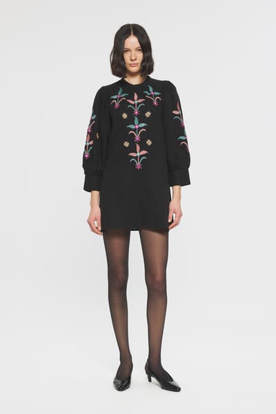 Antikbatik Rafi Embroidered mini dress