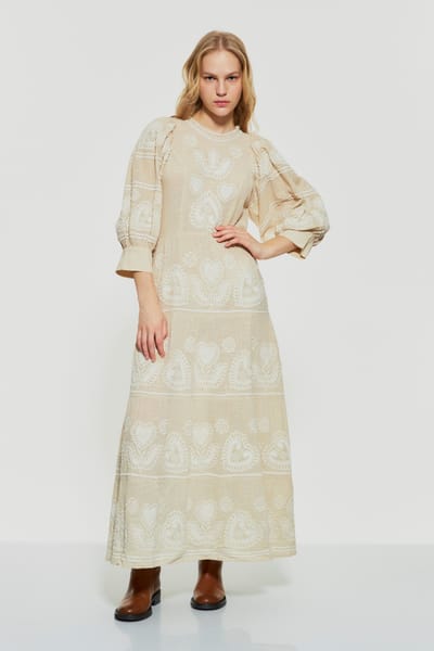 Antikbatik Robby embroidered maxi dress