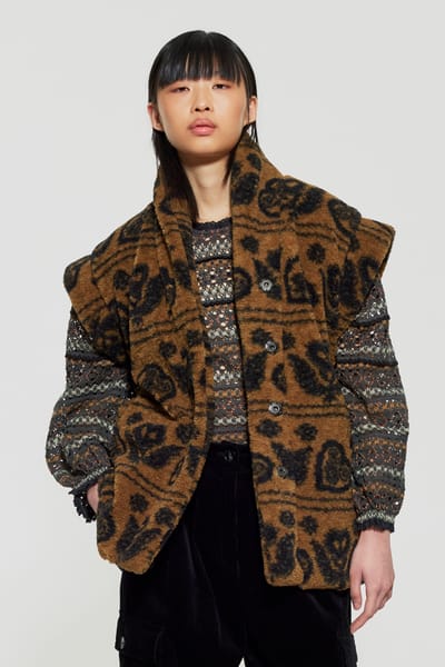 Antikbatik Giacca smanicata in pelliccia sintetica Romy