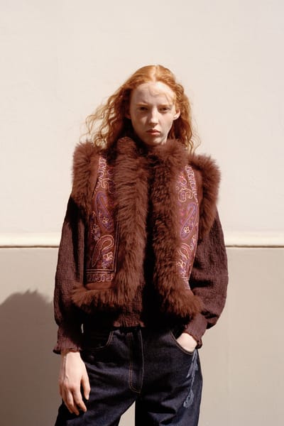 Antikbatik Gilet brodé Roza