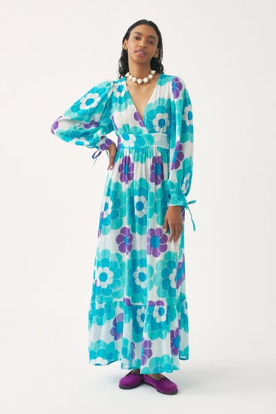 Antikbatik Print maxi dress Suny