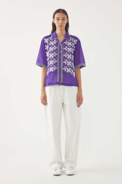 Antikbatik Blusa bordada Suzane