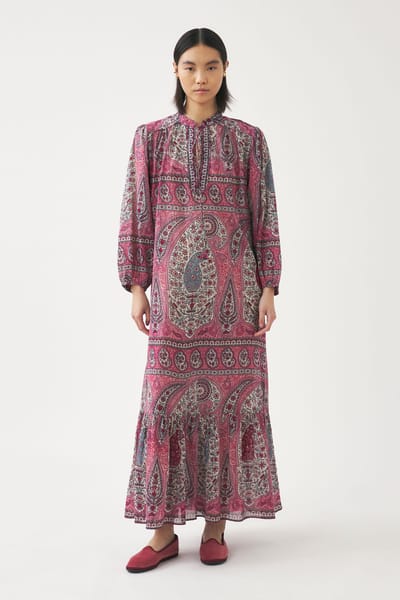 Antikbatik Robe longue imprimée Tajar