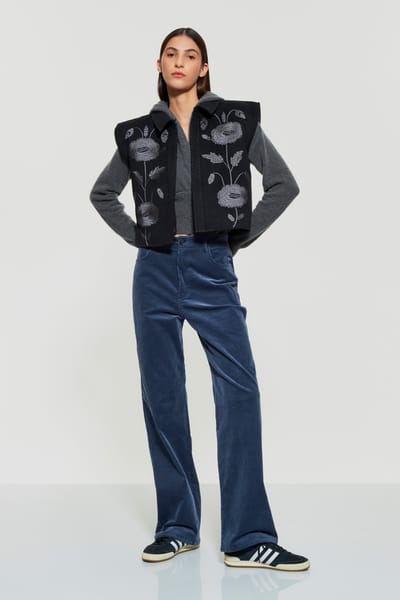 Antikbatik Tilda velvet trousers