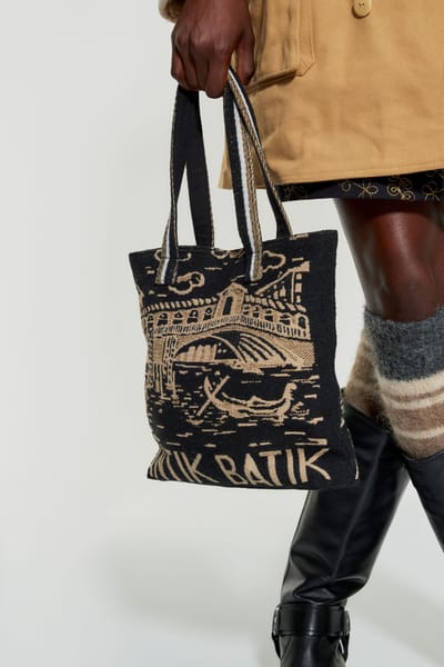 Antikbatik Tote bag tissé Venise