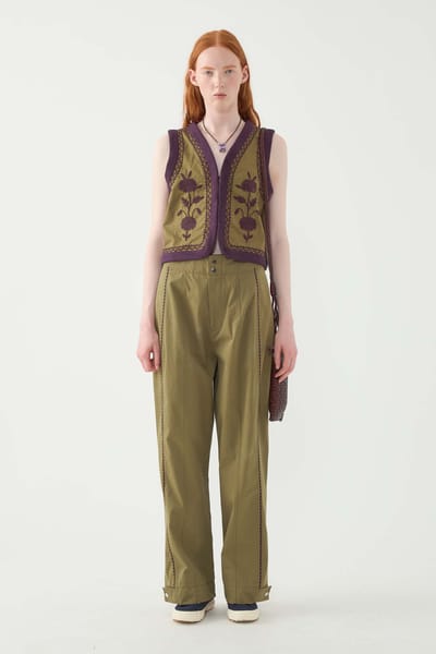Antikbatik Gilet brodé Winna