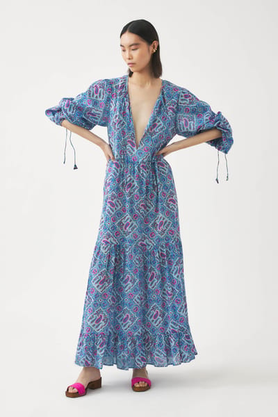 Antikbatik Robe longue Zena