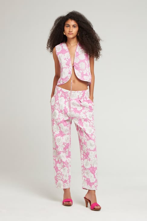 Antikbatik Peony quilted trousers