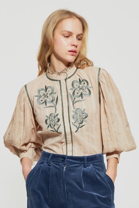 Antikbatik Blusa bordada Anouki