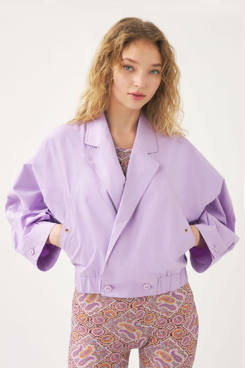 Antikbatik Floral-embroidered jacket Kimi