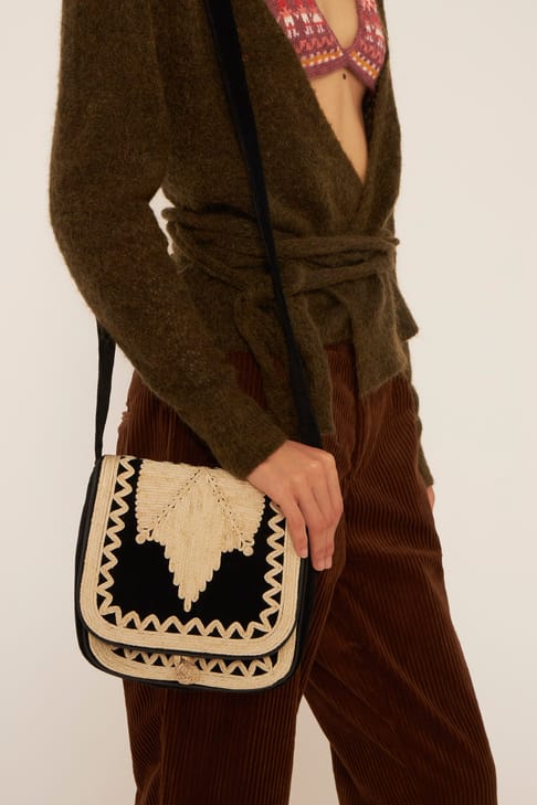 Antikbatik Bolso de terciopelo Achile