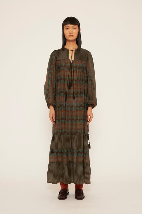 Antikbatik Robe longue Amelia