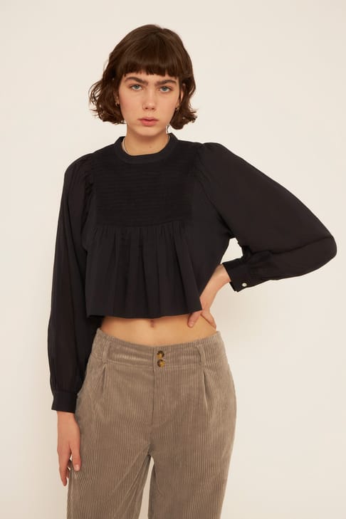Antikbatik Blusa crop-top Anahi