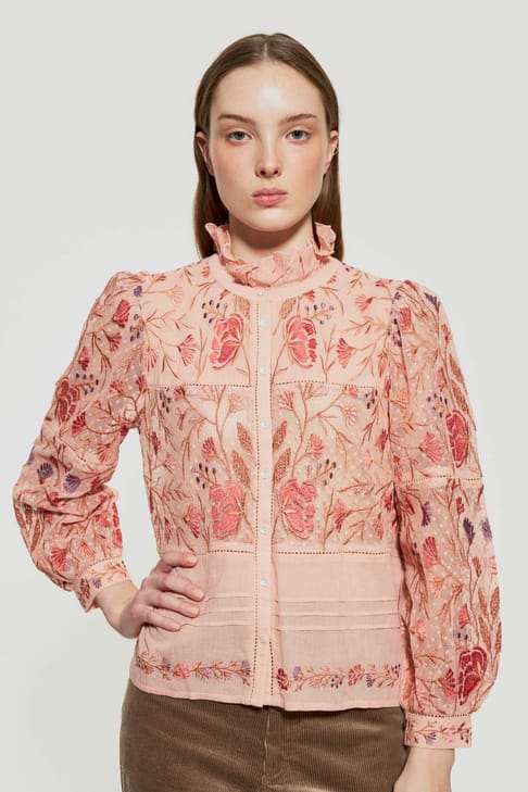 Antikbatik Camicetta ricamata Ari