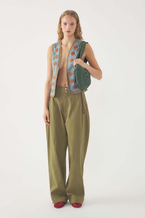 Antikbatik Gilet brodé Ary