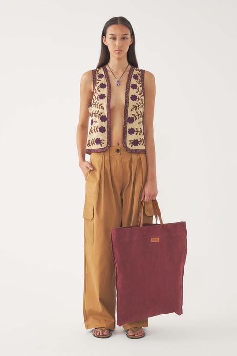 Antikbatik Gilet brodé Ary