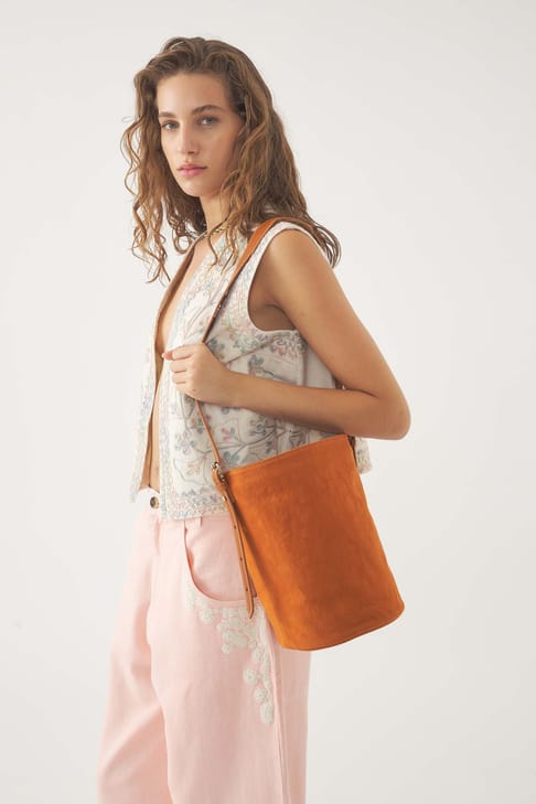 Antikbatik Borsa a secchiello Ben