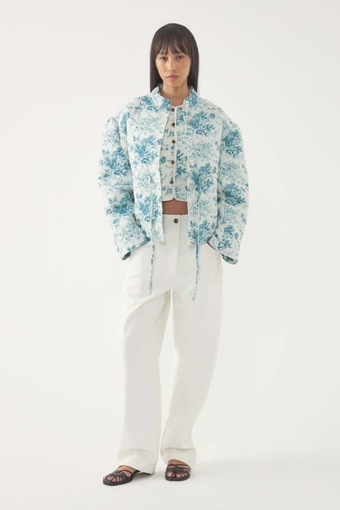 Antikbatik Veste Cinz